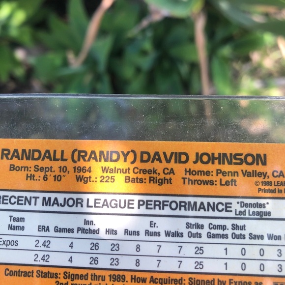 ULTRA RARE triple error Randy Johnson rookie card - Picture 3 of 3